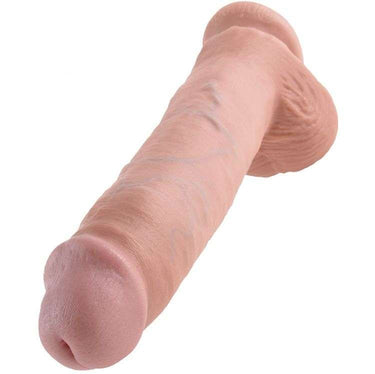 Dildo Realistico Maxi Rosa King Cock 28 cm con Ventosa e Testicoli